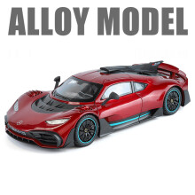 (Rot) 1:18 Benz AMG ONE Leichtmetall-Sportwagen-Druckgussmodell, Spielzeugtüren geöffnet mit Sound-Licht-Vorderradlenkung