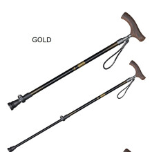(GOLD) Pioneer Canne de marche ultralégère antidérapante en aluminium à verrouillage rapide pour personnes