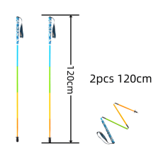 (2 pièces 120 cm) Bâtons d'alpinisme portables ultra légers, bâtons de marche, fibre de carbone pliables
