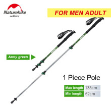 (1 pièce verte grande) Naturehike bâton de marche d'extérieur en alliage d'aluminium Alpenstock télescopique