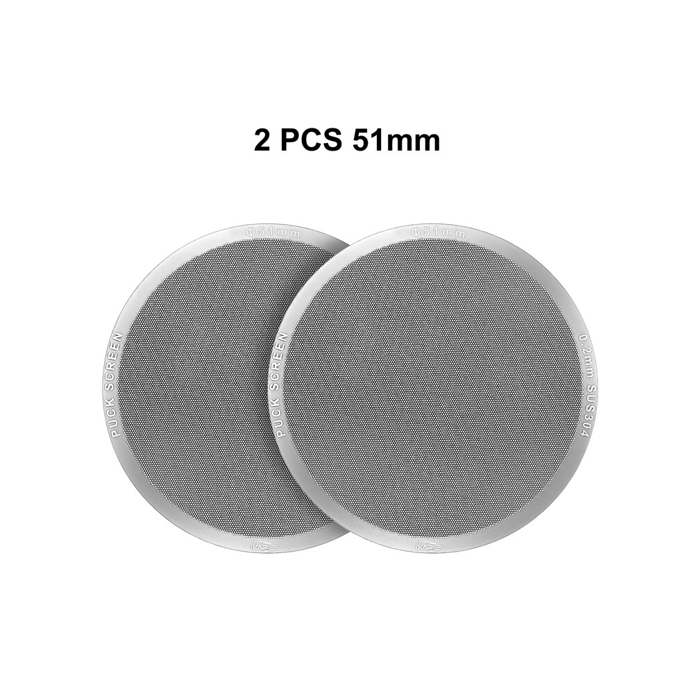 (2 pièces 51 mm) IKAPE Espresso Puck Screen V3, épaisseur 0,8 mm, filtres à café réutilisables en métal,