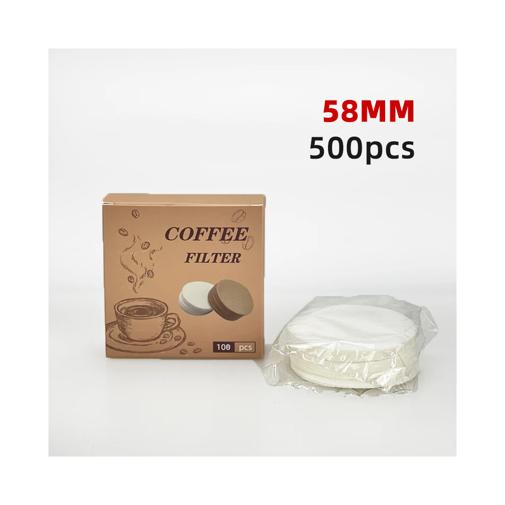 Filtre à café jetable (58 mm, 500 pièces), panier à eau secondaire, spécial pour porte-filtre 51 mm,