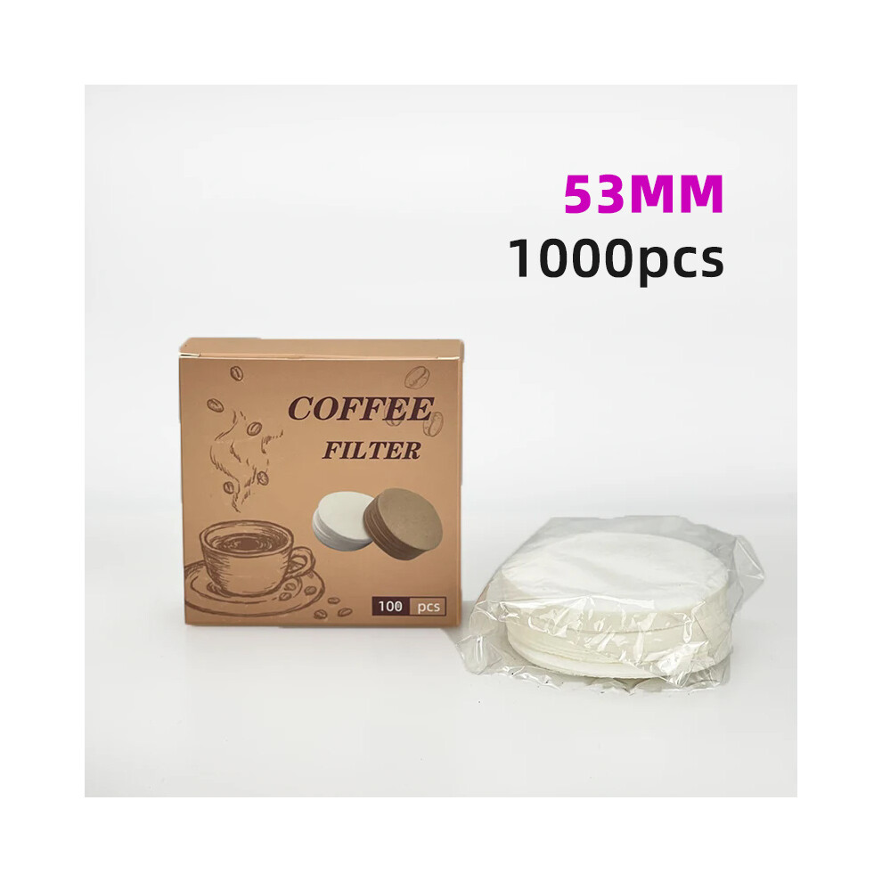 Filtre à café jetable (53 mm, 1 000 pièces), panier à eau secondaire, spécial pour porte-filtre 51 mm,