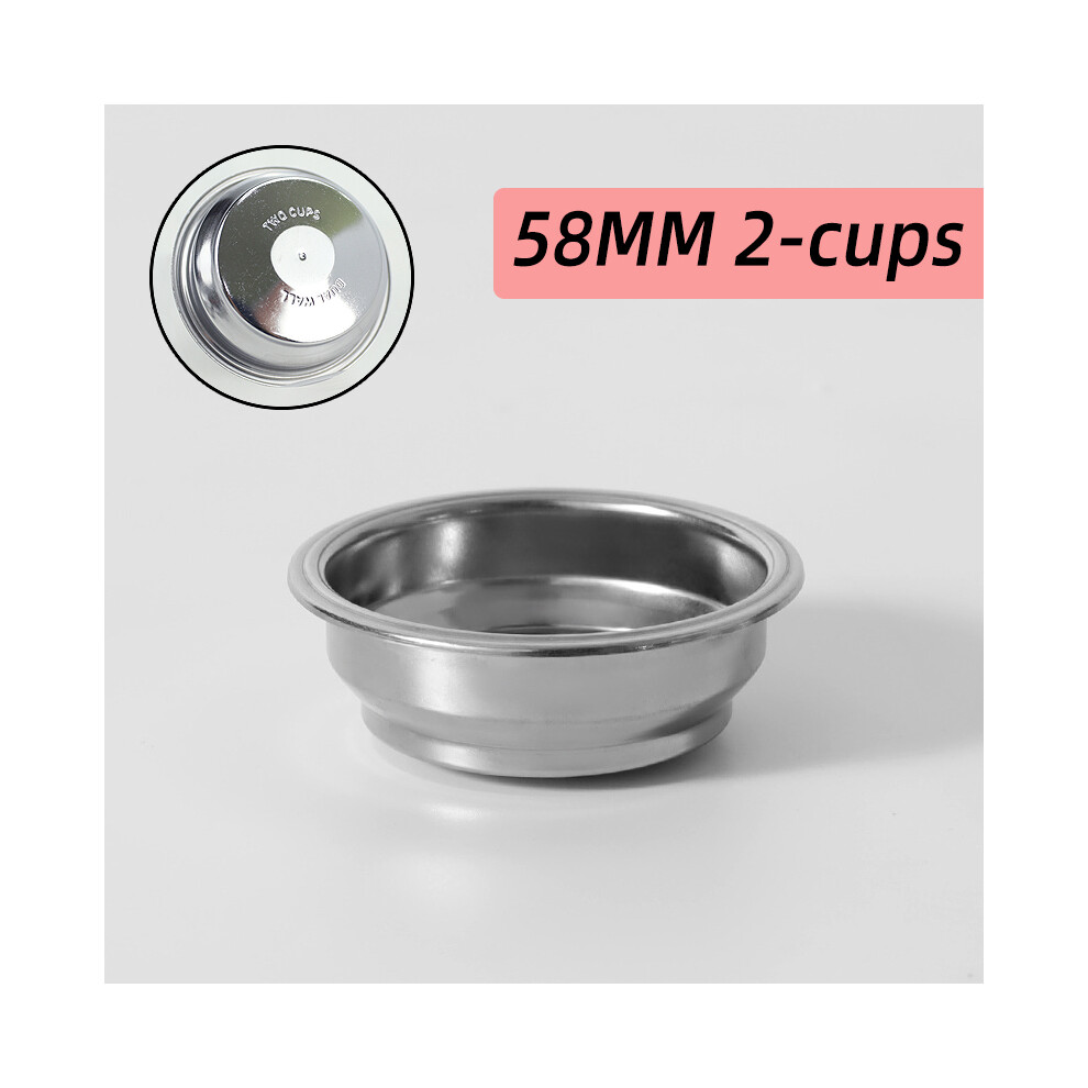 58 mm 2 Tassen Kaffeefilterkorb 51 mm 58 mm unter Druck stehende Doppelschicht f&uuml;r Delonghi Gaggia