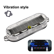 (Vibrationsstil) Solar-Blinklicht, Notfall-Warnlicht, 10 Stück LED-Perlen für Auto, Motorrad