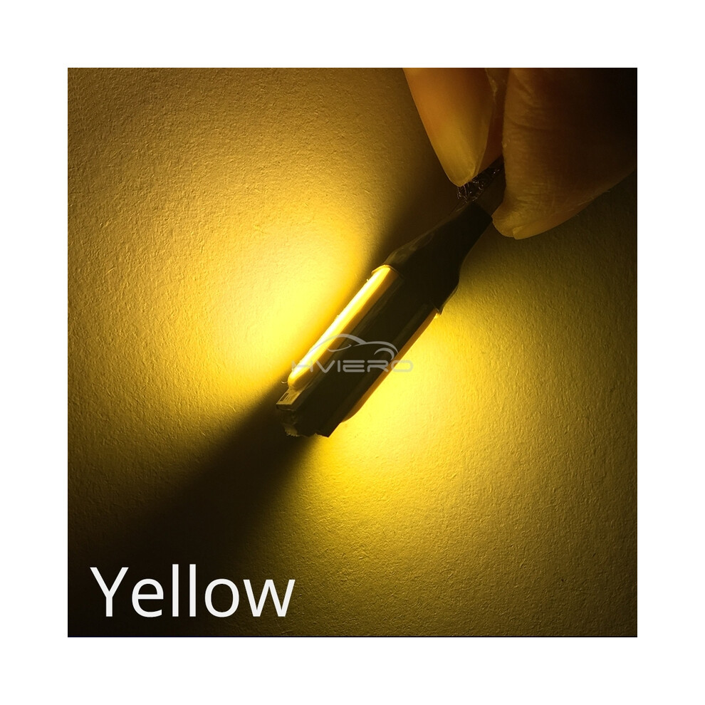 (T10 COB Jaune-20PCS) Feux de freinage de secours de voiture, clignotants de stationnement, feux de