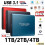(BLACK, 4 TB) Portable SSD High Speed External Hard Drive 3