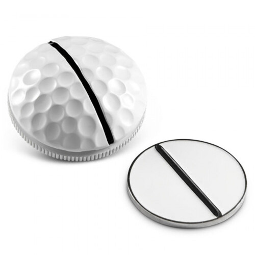 On Point Golf Ball Marker Rail Dimpled Dome Black