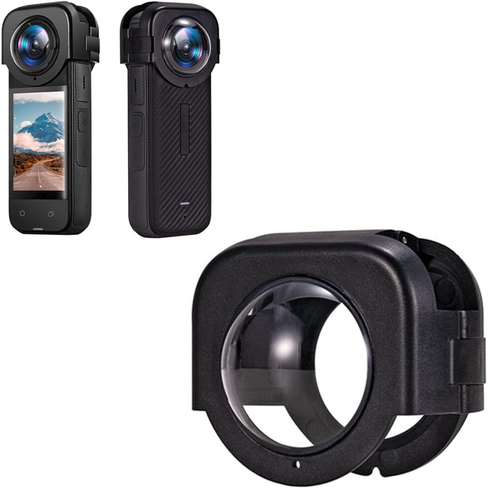 Rotating Transparent PC Plastic Protective Lens Cover for Insta360 X4 Action Camera Lens Cap High Transmittance Anti-Scratch Lens Guards Frame Accesso