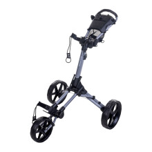 FastFold Square 3 Wheel Push Golf Cart Trolley Grey/Black