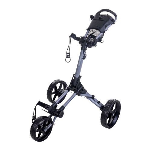 FastFold Square 3 Wheel Push Golf Cart Trolley Grey/Black
