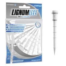 Lignum Golf Tees 2 3/4 Inch 72mm Pack of 12 Tees White