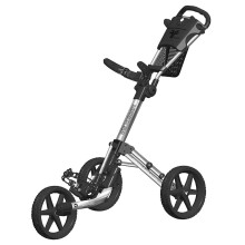 FastFold Mission 5.0 Push 3 Wheel Golf Cart Trolley Silver/Black