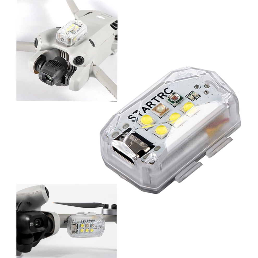 Strobe For Dji Avata 2 / Mini 4 Pro/Air 3 Drone Night F Flashing Warning S Rechargable Led Lamp Universal For Drones Rc Cars Light