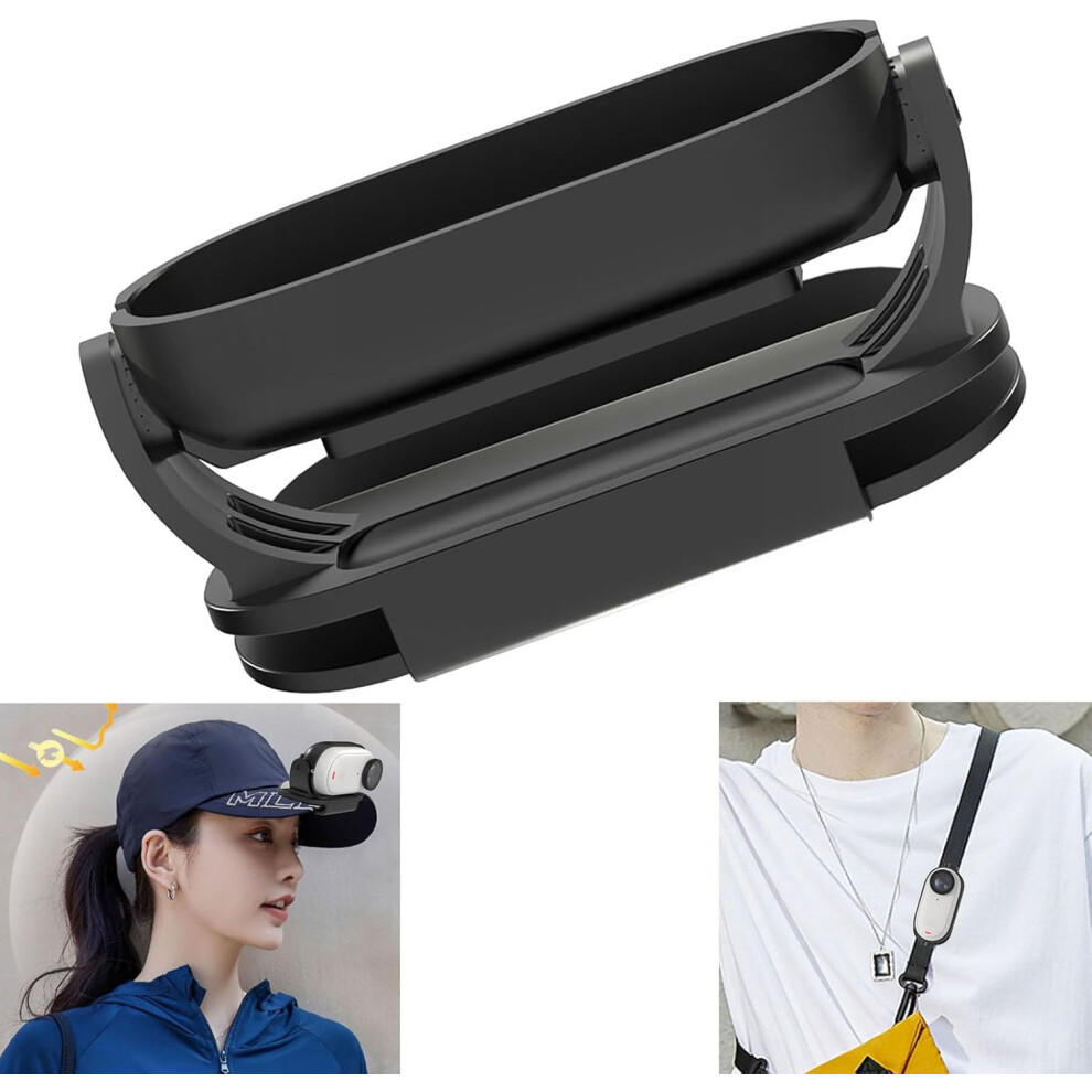 Protective Frame Case with Hat Clip for Insta360 GO 3 Housing with Cap Clamp to Fix Camera to Hat or Shoulder Strap First Person View Camera Holder Fi