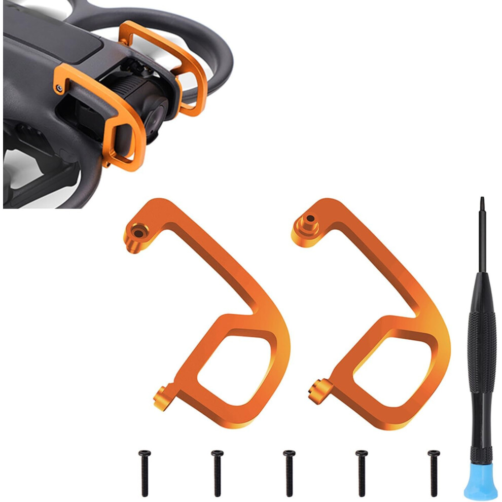 (Orange) Gimbal Protector Bumper for DJI Avata 2 Drone Gimbal Lens Guard Anti-Collision Protection Bar Aluminum Alloy Safety Bumper Accessories