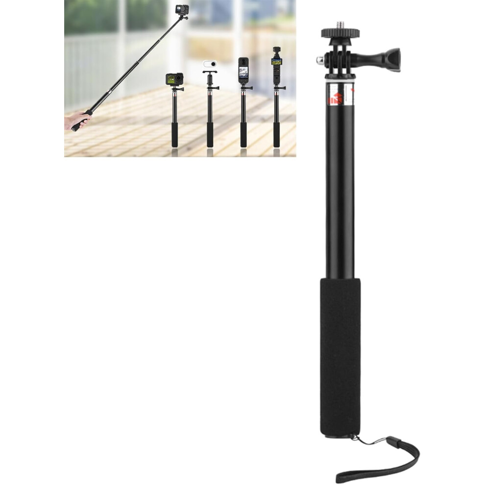 Extendable Selfie Stick for DJI Osmo Pocket 3 Length Adjustable Extension Rod Telescopic Selfie Poles for Insta360 ONE X3 /X2 Action Camera and Sports