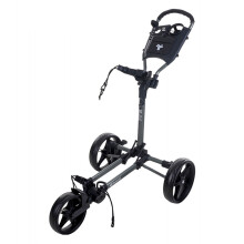 Fastfold Slim 3 Wheel Push Golf Trolley Charcoal/Black
