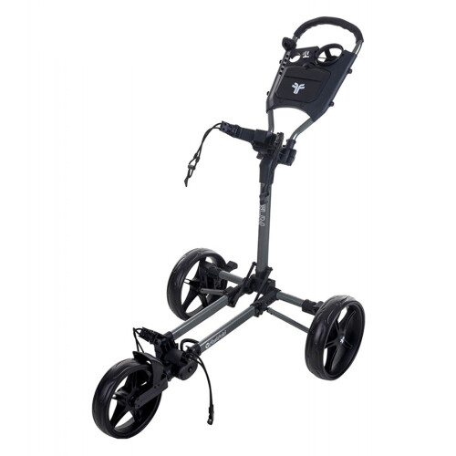 Fastfold Slim 3 Wheel Push Golf Trolley Charcoal/Black