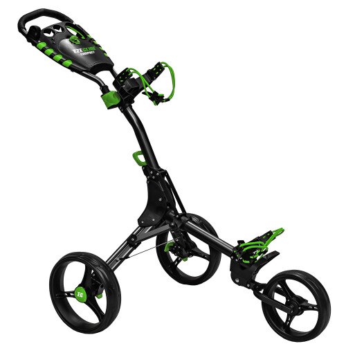 Easyglide Compact 3 Wheel Push Golf Trolley Charcoal/Green