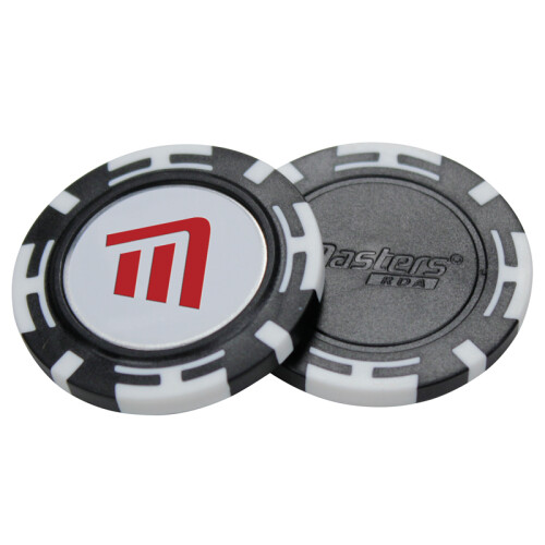 Masters Poker Chip With Magnetic Ball Marker Black