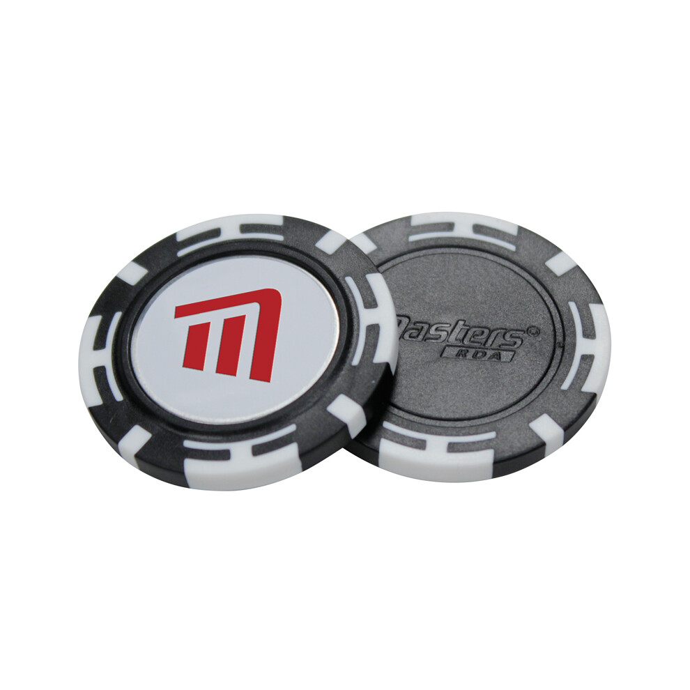 Poker Chip With Magnetic Ball Marker Black