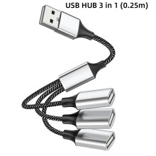 (USB HUB 3 σε 1) Επεκτάσεις Hannord USB Type-c HUB Splitter OTG USB C Adapter 4 Port High