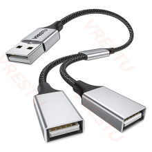 (Α έως 2 USB 0,25m) Καλώδιο προσαρμογέα διαχωριστή USB 1 σε 2 εξόδου