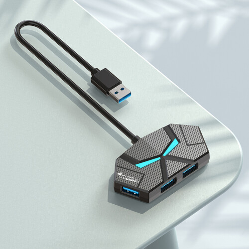 (0,6M 4-σε-1 Μαύρο) 7 Θύρες USB 3.0 HUB Type C Σταθμός σύνδεσης 5Gbps High Speed