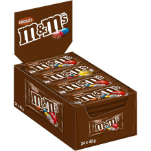 M&M'S Milk Chocolate Bulk Box, Chocolate Gifts, 24 Packs of 45 g