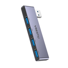 (Αριστερή γκρι) USB σε 4 USB 2.0 3.0 HUB Multi Port OTG Expansion 4 σε 1 Συμβατό