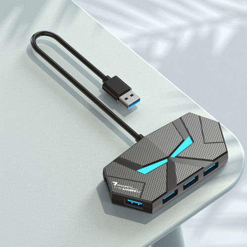 (1,2M 7-σε-1 Μαύρο) 7 Θύρες USB 3.0 HUB Type C Σταθμός σύνδεσης 5Gbps High Speed