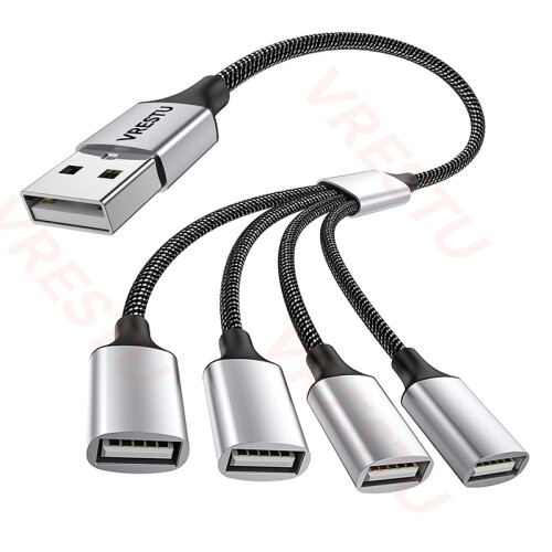(Α έως 4 USB 0,25 m) Διανομέας USB 2.0 USB Διαχωριστής 4 θυρών Τροφοδοσίας