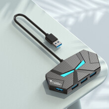(1,2M 7-σε-1 Μαύρο) 7 Θύρες USB 3.0 HUB Type C Σταθμός σύνδεσης 5Gbps High Speed