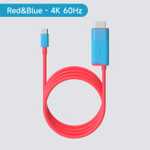 (Czerwony, niebieski, 4K60Hz) Hagibis Switch Dock kompatybilny z Nintendo Switch/OLED Kabel USB C do