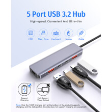 (Ładowanie 100 W PD) Hub USB C Getatek, rozdzielacz USB C 10 Gb/s, ładowanie 100 W, kompatybilny z hubem