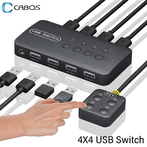(4 είσοδοι 4 έξοδοι) Διακόπτης KVM Διακόπτης USB Κοινόχρηστος προσαρμογέας 1