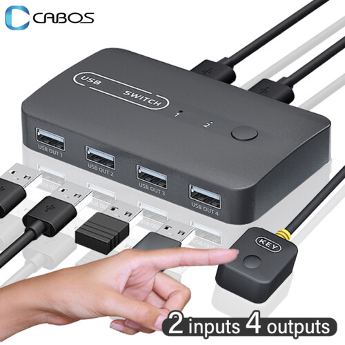 (4 είσοδοι 4 έξοδοι) Προσαρμογέας διακόπτη USB KVM 2 Είσοδος 4 Έξοδος 1