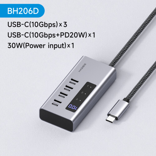 (Χωρίς διακόπτη-4 σε 1) Σταθμός σύνδεσης Hagibis USB C HUB Type-C Ατομικοί