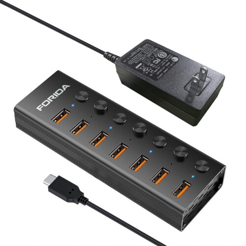 (7 Θύρες ΗΠΑ 10 Gbps C) Συμβατό IDA 7 Θύρες USB A Σταθμοί σύνδεσης 10 Gbps