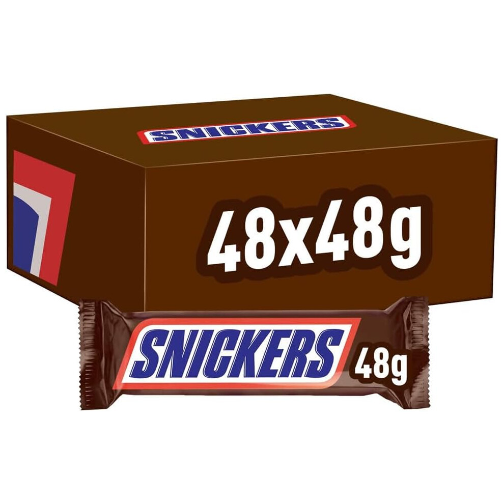 Kidzbuzz Snickers Chocolate Bars, Caramel, Peanuts & Milk 48 X 48G