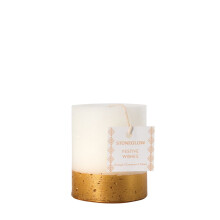 Stoneglow Candles Scented Short Pillar Candle Festive Wishes (Orange,