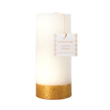 Stoneglow Candles Scented Tall Pillar Candle Festive Wishes (Orange, C