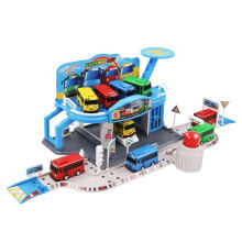 Cartoons The Little Bus Set Zusammengebauter Busbahnhof-Parkplatz