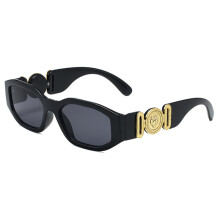 Neue Retro-Sonnenbrille im unregelmäßigen Quadrat-Design – Schwarz, Unisex, Designer, UV400, kleine Rahmen