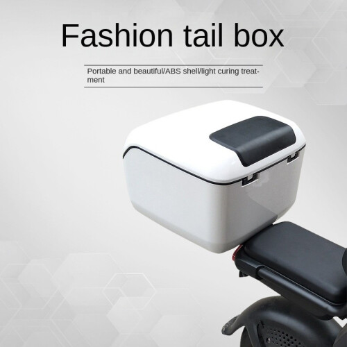 (Μαύρο) ΝΕΟ Ανθεκτικό Στερεό Μοτοσικλέτα Tail Box Organizer για ηλεκτρικό 2