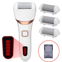 Electric Foot File Hard Skin Cracked Heels Remover Pedicure with 3 Replacement Rollers Rechargeable Waterproof Feet Care Exfoliator