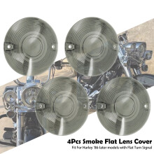 (4 Stuks Rook Lens) 2 Stuks/4 Stuks Motorfiets Richtingaanwijzer Lens Cover Voor Harley Touring 1986-2014