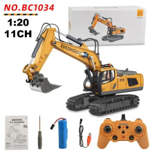(BC1035) 1:24 9CH RC Legering Dump Truck Autotechniek Voertuig Heftruck Zware Graafmachine Afstandsbediening