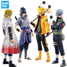 (1 SET) 20 cm Bandai Anime Figuur Shippuden Uchiha Sasuke Hatake Kakashi Namikaze Minato Action Figure